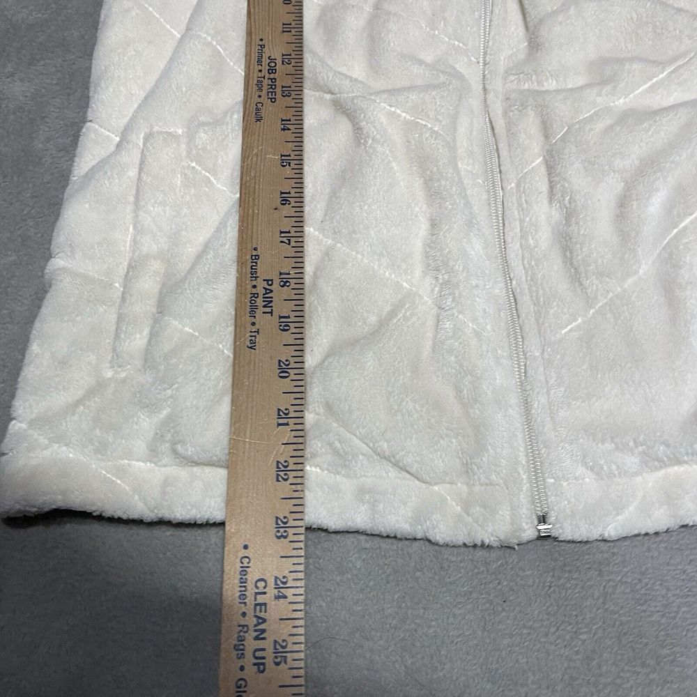 Columbia Vest Womens XL Ivory Fleece Corduroy Reversible Full Zip Activewear - Picture 2 of 9